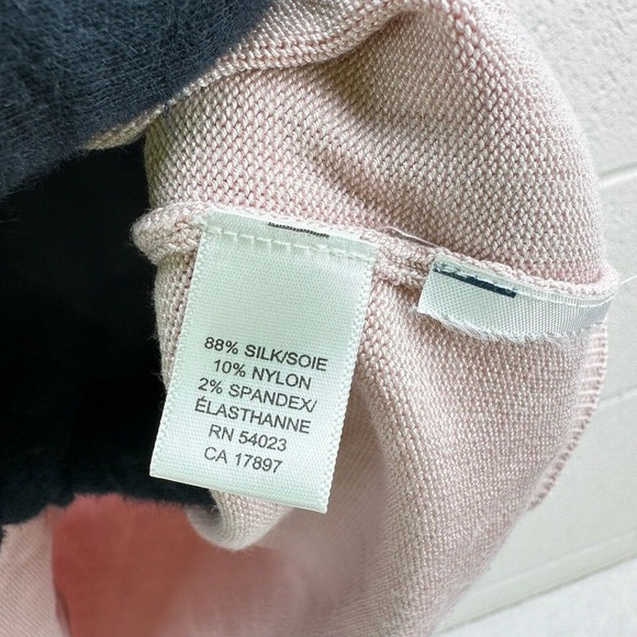 Prize Stretch Silk Blend Faux Wrap Long Sleeve V-Neck Pink Blouse Top Sz XXL - Picture 6 of 6